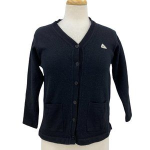 Vintage Monte Carlo Women's Collection Magna Wool Black Button Front Cardigan 40